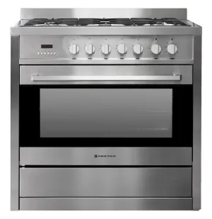 900mm Combination Freestanding Stove, Stainless Steel
