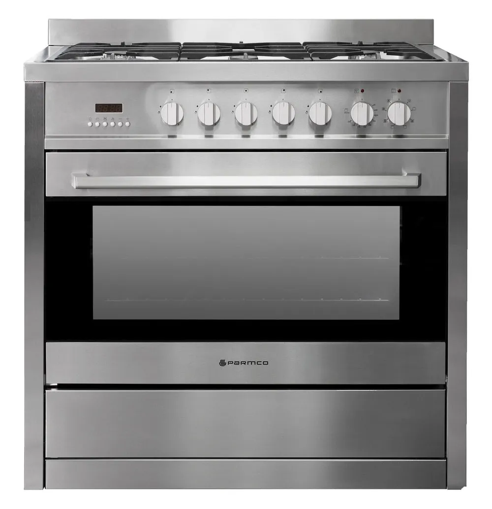 900mm Combination Freestanding Stove, Stainless Steel