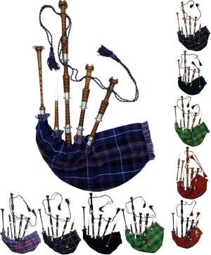 AAR Pride of Scotland Bagpipe Rosewood with Silver Mounts Free Bagpipe Carrying Bag