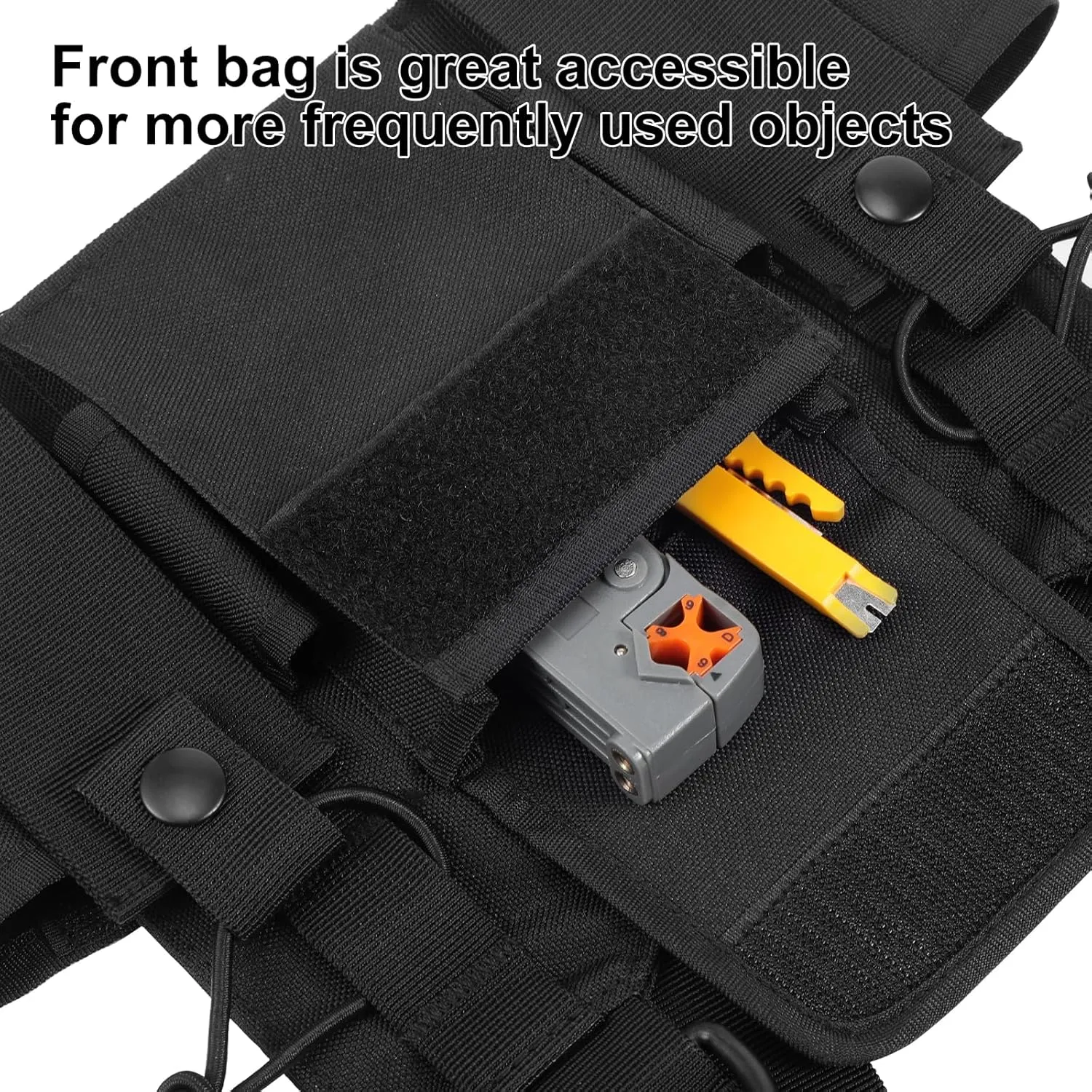 abcGoodefg Radio Chest Harness Chest Front Pack Pouch Holster Vest Rig for Two Way Radio Walkie Talkie(Rescue Essentials)