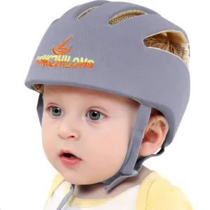 Adjustable Baby Head Protector, Baby Helmets for Crawling Walking Lightweight Safety Baby Helmet Jumping Running Breathable Hat Infant Essentials Toddler Helmets 6-24 Months (Gray)