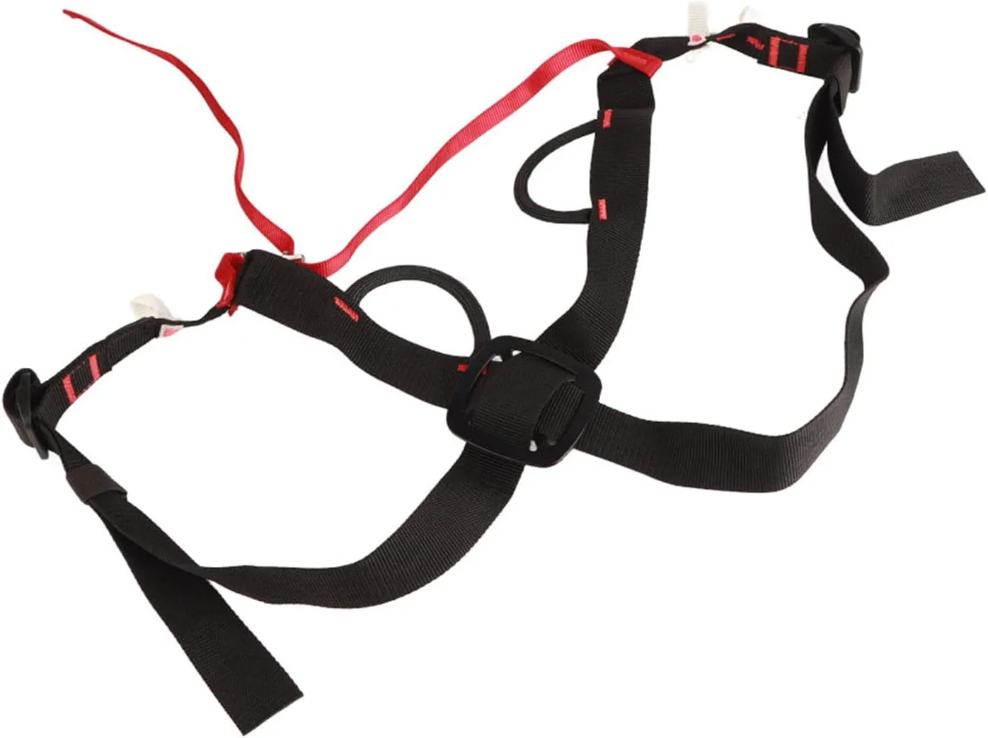 Adjustable, Fiber Material Chest Adjustable Shoulder Strap, Safety Equipment with Hanging Point Strap, 2 Equipment Rings Suitable for Rock Climbing, Mountain Climbing, Hiking,