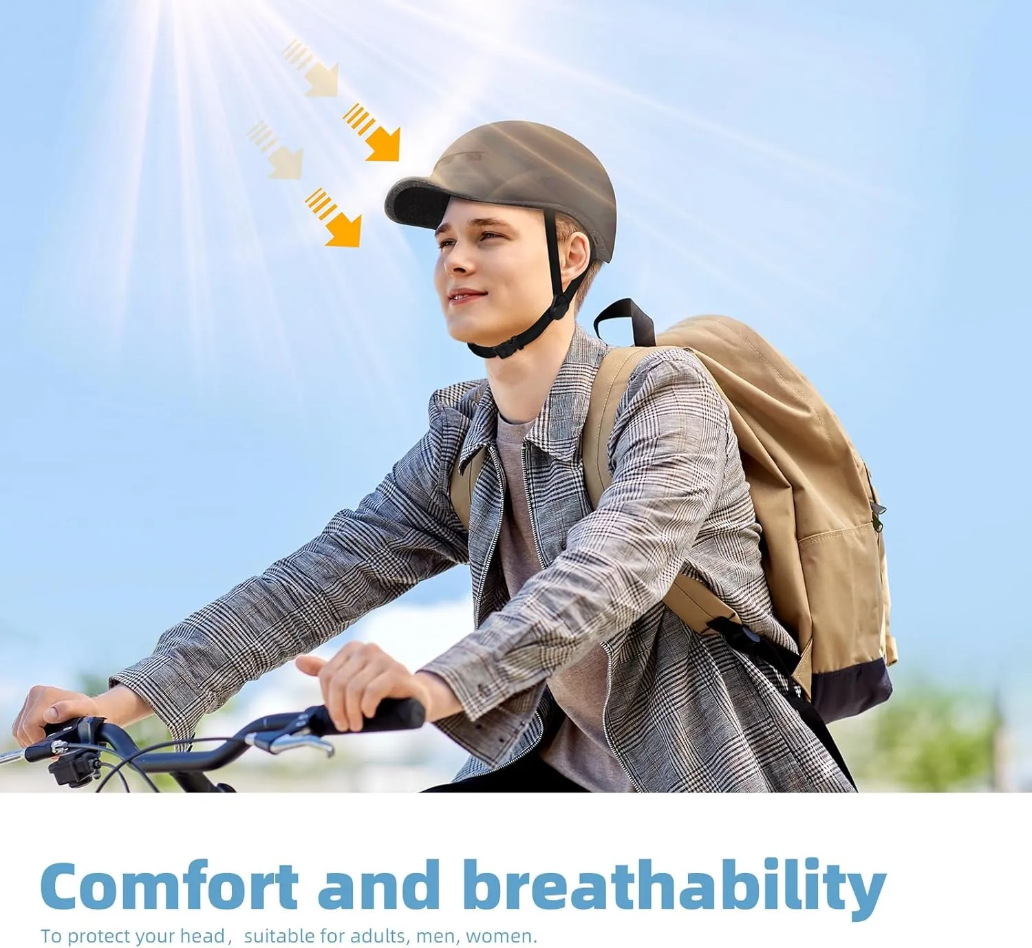 Adult Bike Helmet for Men Women,Adjustable Cycling Helmet for Adults,Lightweight Breathable Cycling Helmet for Commuting, Road Biking, Skating,Scooter Multicolor Available