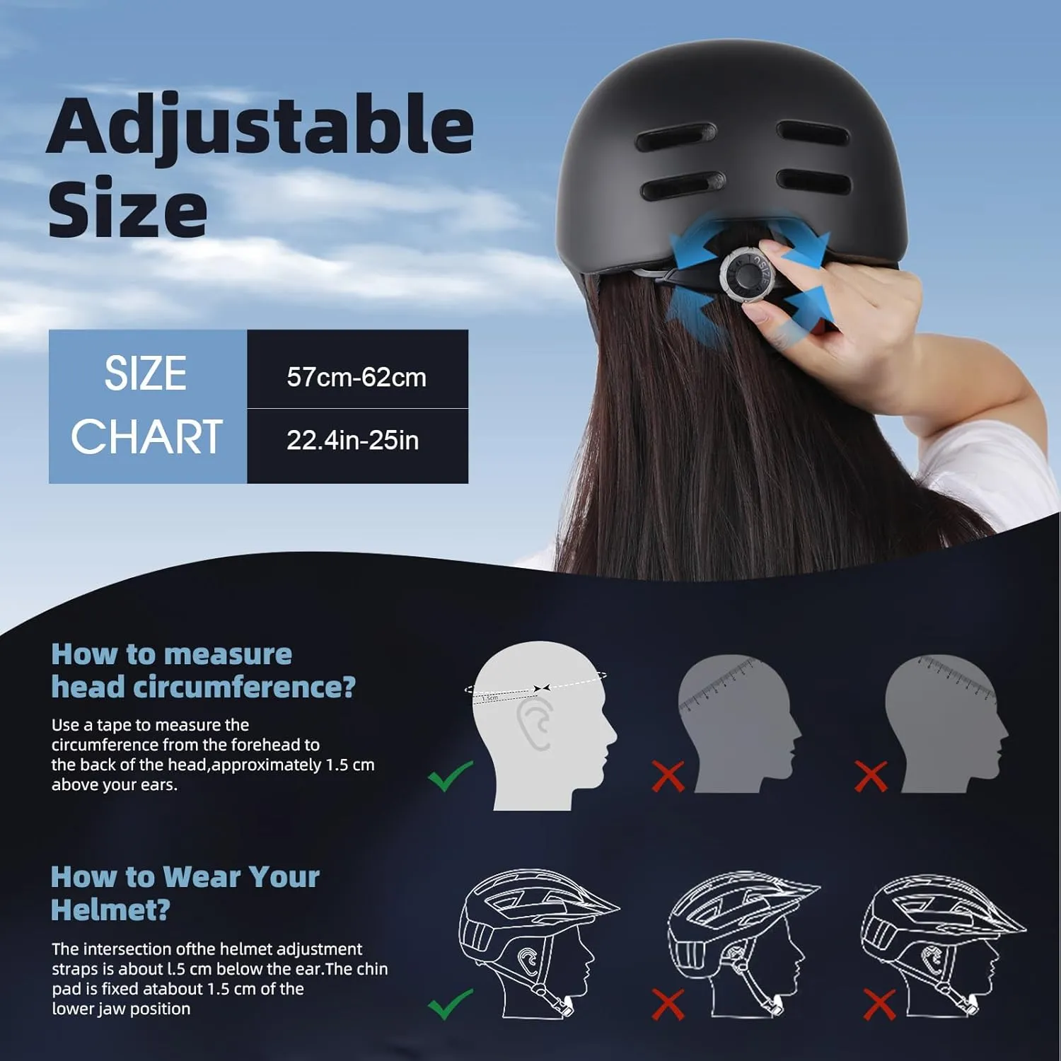Adult Bike Helmet for Men Women,Adjustable Cycling Helmet for Adults,Lightweight Breathable Cycling Helmet for Commuting, Road Biking, Skating,Scooter Multicolor Available