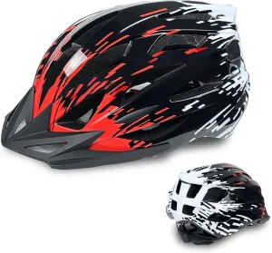Adult Bike Helmet Men and Women Bicycle Helmet Removable Visor Adjustable Cycling Helmet Suggested Fit 56 to 62cm for Mountain & Road with CPSC Safety-Certified