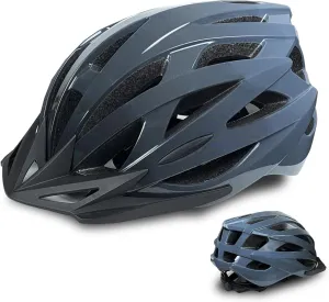 Adult Bike Helmet Men and Women Bicycle Helmet Removable Visor Adjustable Cycling Helmet Suggested Fit 56 to 62cm for Mountain & Road with CPSC Safety-Certified