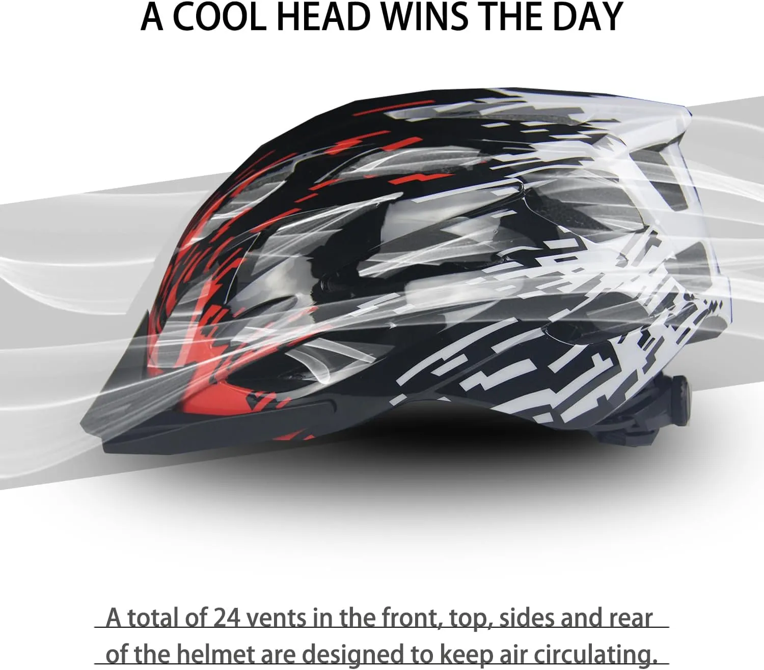 Adult Bike Helmet Men and Women Bicycle Helmet Removable Visor Adjustable Cycling Helmet Suggested Fit 56 to 62cm for Mountain & Road with CPSC Safety-Certified