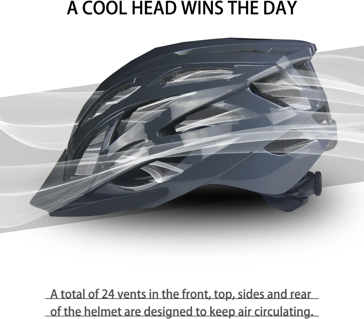 Adult Bike Helmet Men and Women Bicycle Helmet Removable Visor Adjustable Cycling Helmet Suggested Fit 56 to 62cm for Mountain & Road with CPSC Safety-Certified