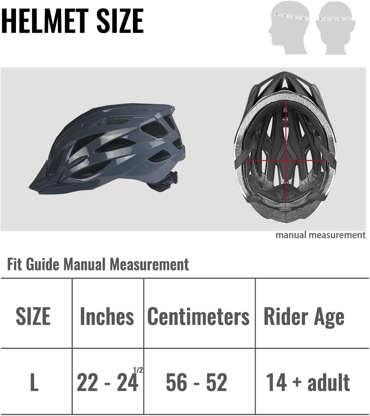 Adult Bike Helmet Men and Women Bicycle Helmet Removable Visor Adjustable Cycling Helmet Suggested Fit 56 to 62cm for Mountain & Road with CPSC Safety-Certified