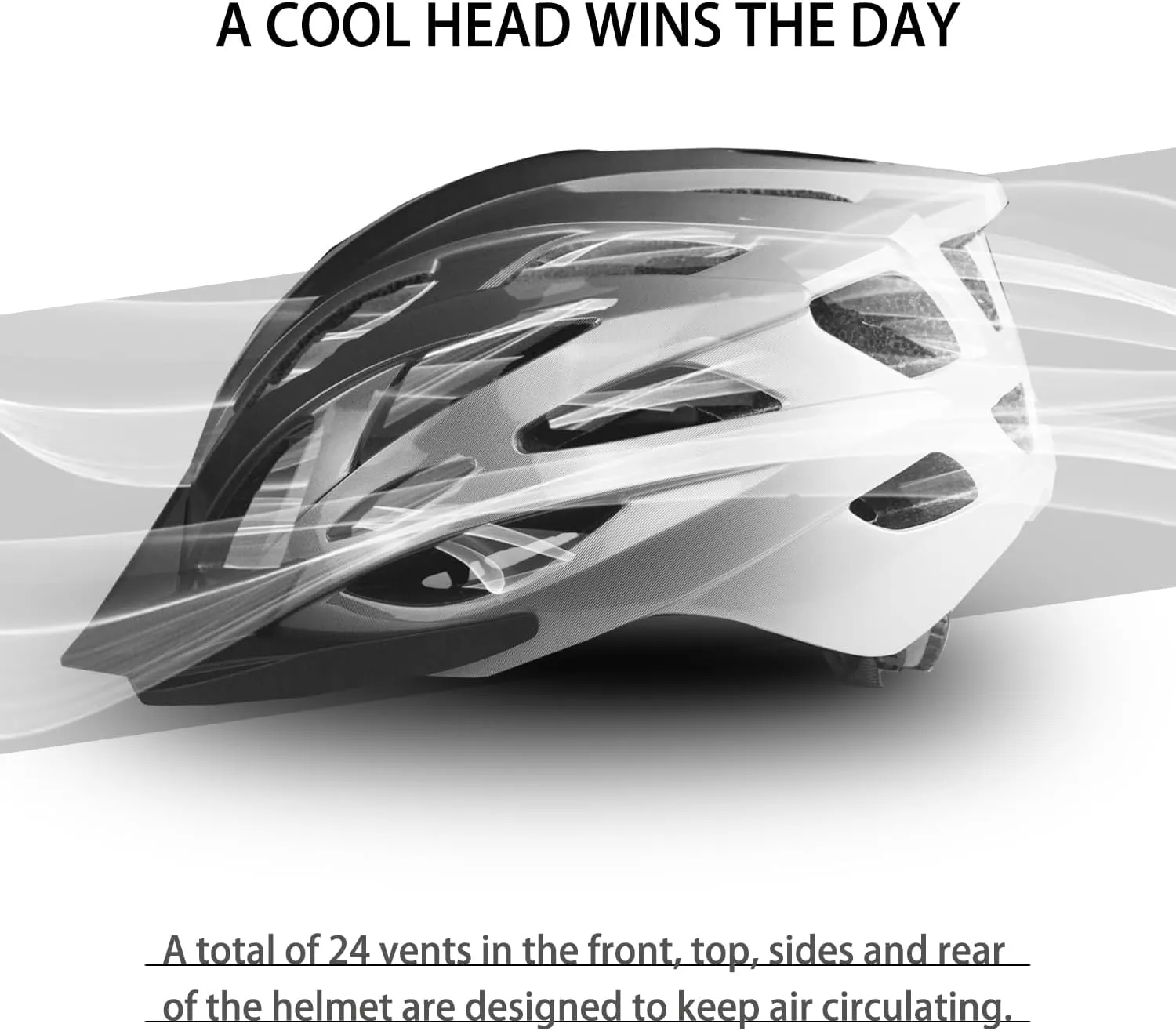 Adult Bike Helmet Men and Women Bicycle Helmet Removable Visor Adjustable Cycling Helmet Suggested Fit 56 to 62cm for Mountain & Road with CPSC Safety-Certified