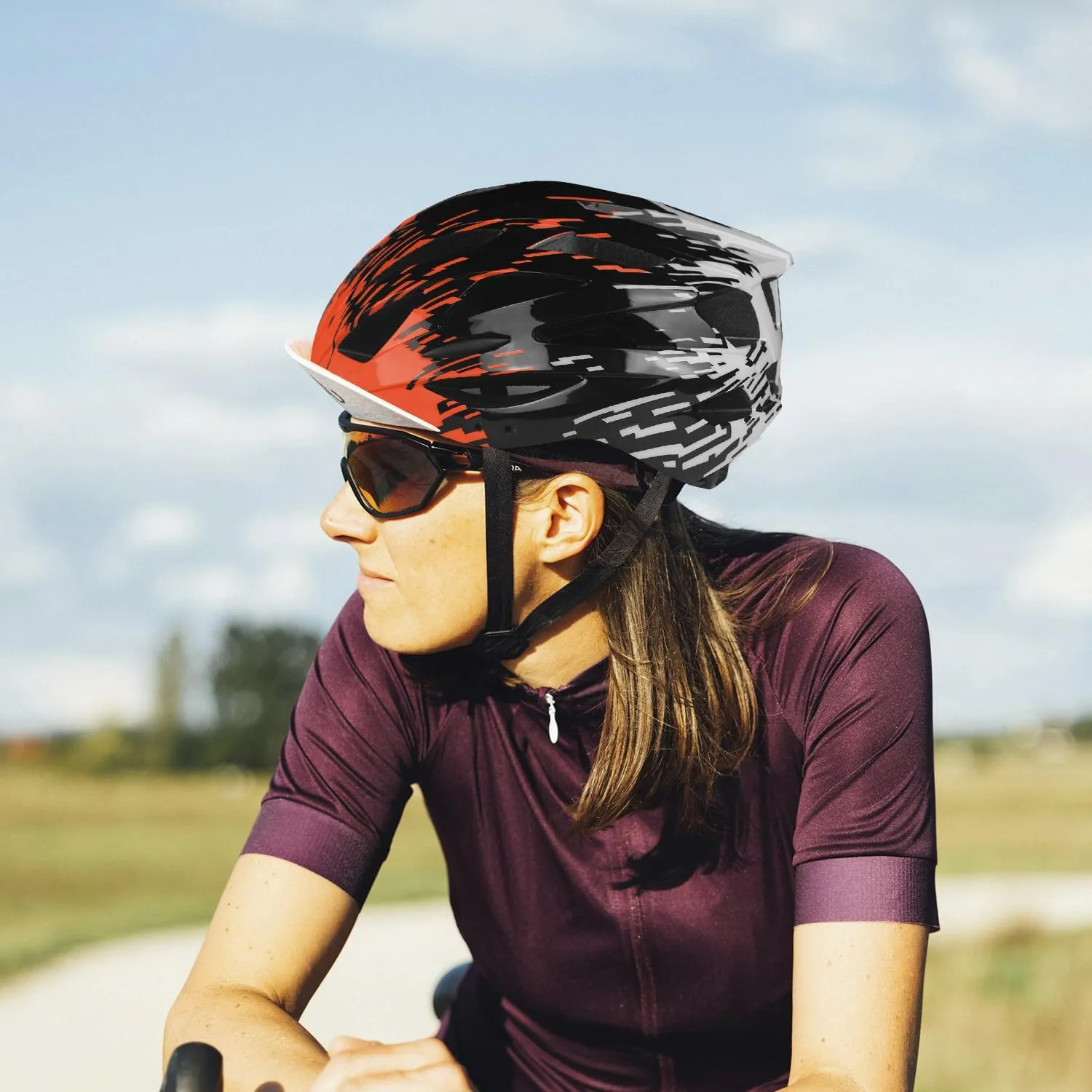 Adult Bike Helmet Men and Women Bicycle Helmet Removable Visor Adjustable Cycling Helmet Suggested Fit 56 to 62cm for Mountain & Road with CPSC Safety-Certified