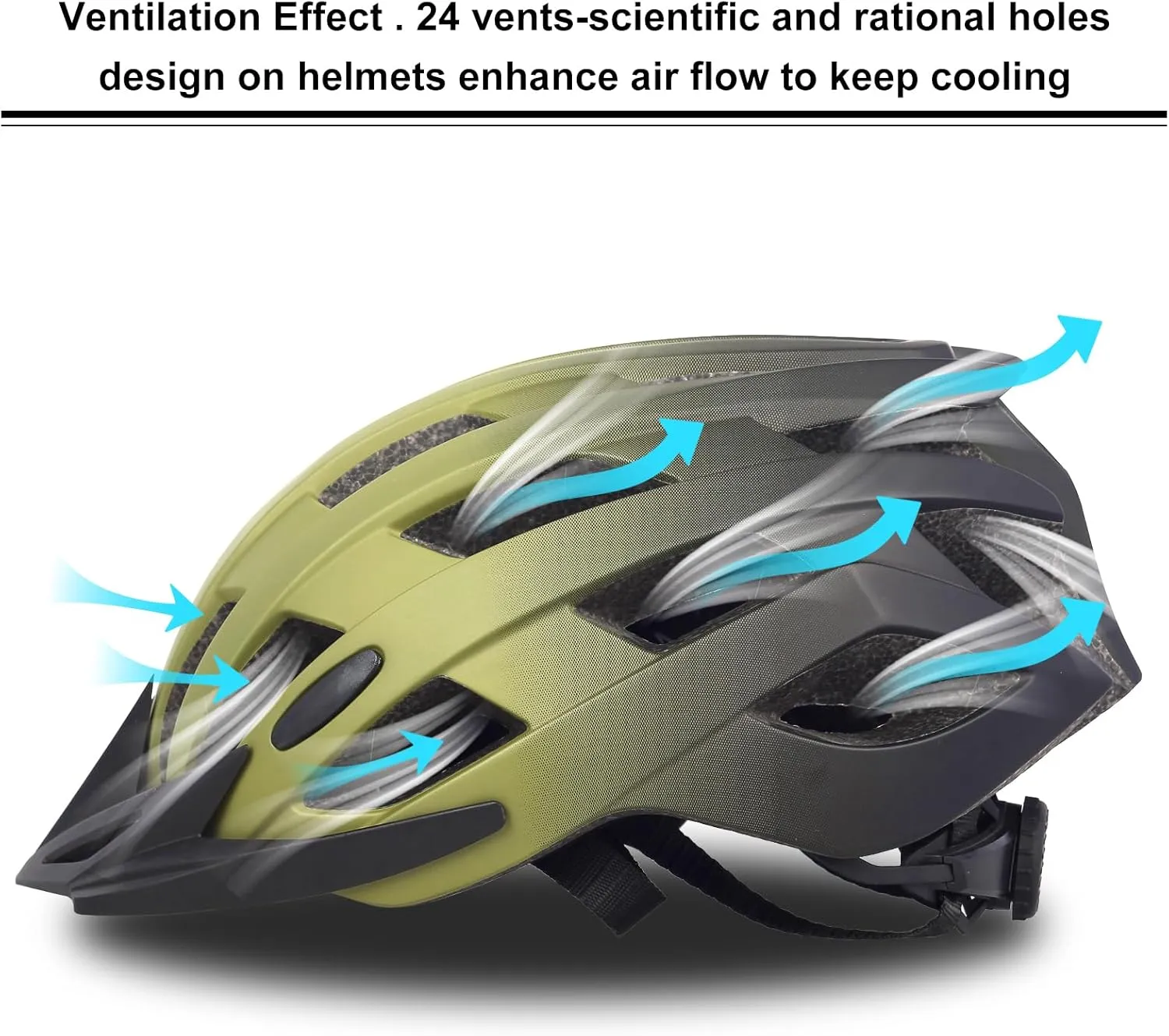 Adult Bike Helmets, Adjustable Mens Womens Bicycle Helmet, Lightweight Road Mountain Cycling Safety Sports Helmets with Detachable Visor