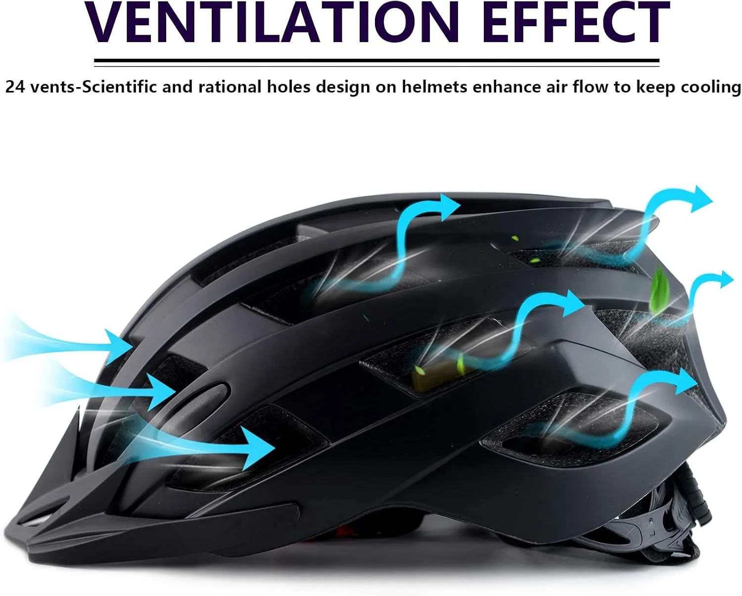Adult Bike Helmets, Adjustable Mens Womens Bicycle Helmet, Lightweight Road Mountain Cycling Safety Sports Helmets with Detachable Visor
