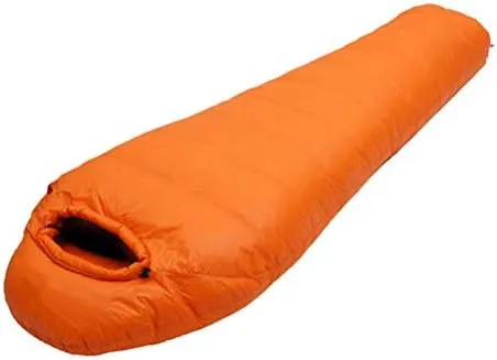 Adult Mummy Style Sleeping Bag Filled with White Goose Down Very Warm Suitable for Winter Thermal Thickness Camping Travel
