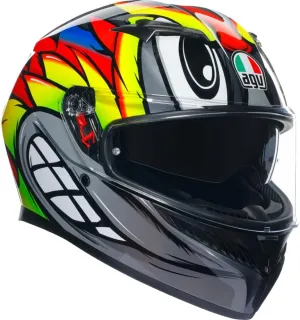 AGV K3 Birdy 2.0 Motorcycle Helmet Gray/Yellow/Red SM