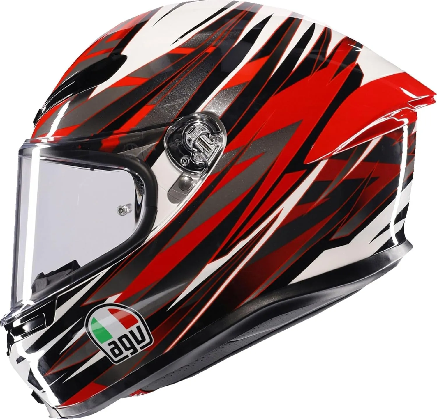 AGV K6 S Reeval Motorcycle Helmet White/Red/Gray XXL