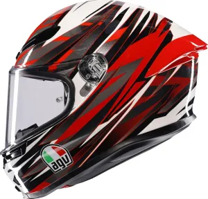 AGV K6 S Reeval Motorcycle Helmet White/Red/Gray XXL