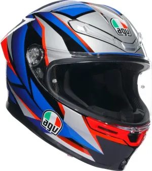 AGV K6 S Slashcut Street Helmet-Black/Blue/Red-XL