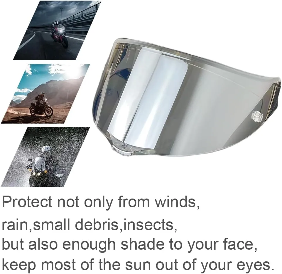 AGV Pista GPR Face Shield Uv-Protected for Pista GPRR, Corsa-R Helmet Shield Visor Windshield (Revo Clear Silver-Day and Night)