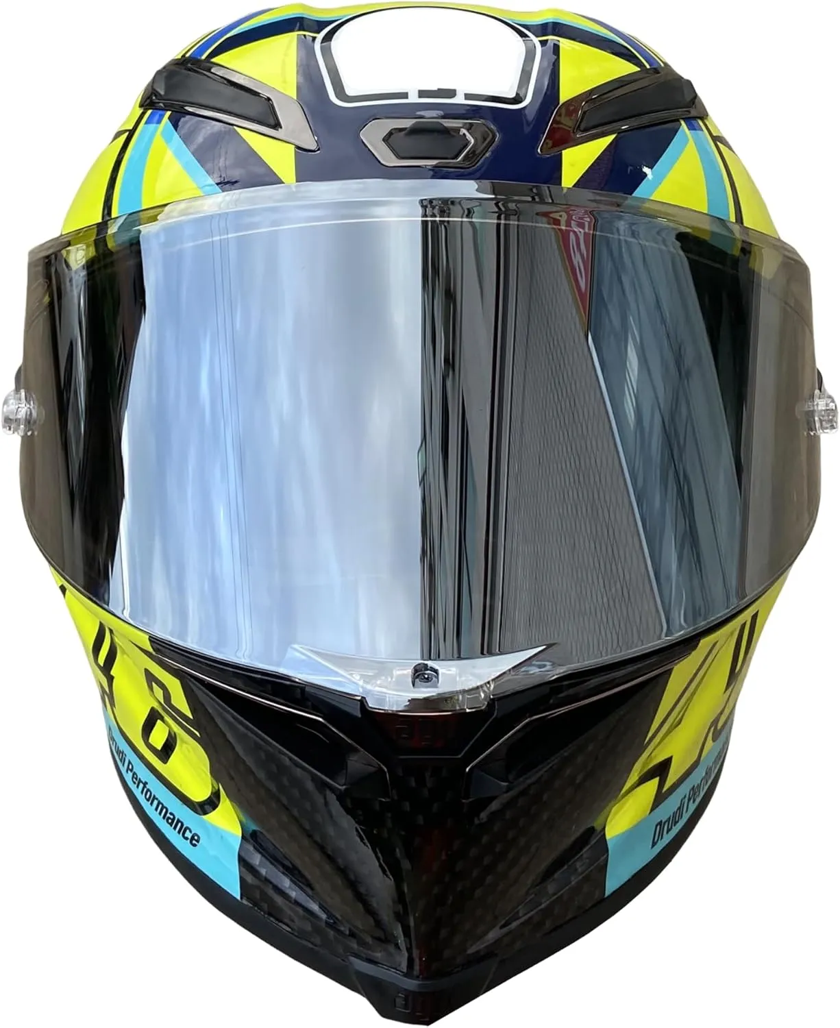 AGV Pista GPR Face Shield Uv-Protected for Pista GPRR, Corsa-R Helmet Shield Visor Windshield (Revo Clear Silver-Day and Night)