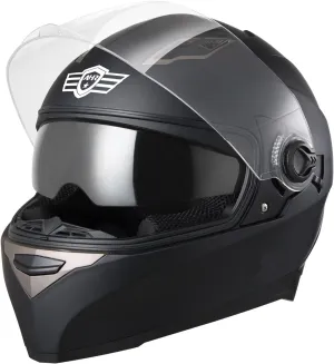AHR Motorcycle Full Face Helmet Dual Visor Street Bike Lightweight DOT Approved Helmet Snowmobile Touring Sports for Adult Run-F