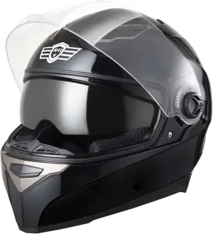 AHR Motorcycle Full Face Helmet Dual Visor Street Bike Lightweight DOT Approved Helmet Snowmobile Touring Sports for Adult Run-F