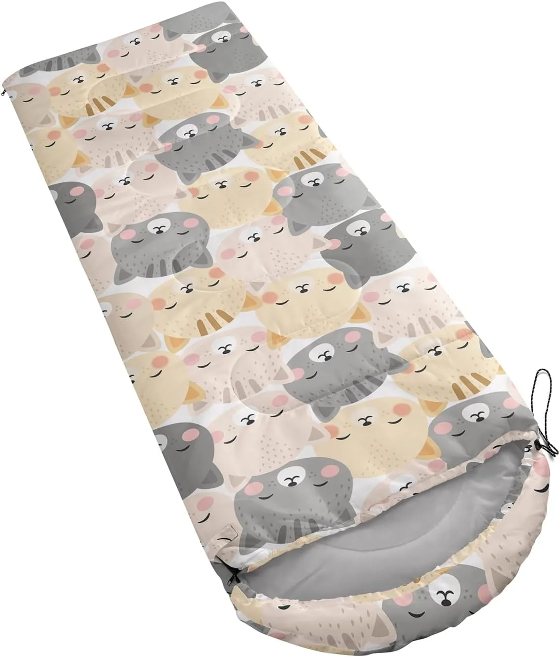 AILONEN Cartoon Camping Sleeping Bag for Boys Girls Adults,Lightweight & Waterproof,3 Season Warm & Cold Weather,Portable,Printed Sleeping Bag,Traveling,Camping,Hiking