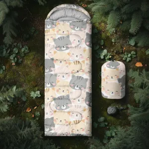 AILONEN Cartoon Camping Sleeping Bag for Boys Girls Adults,Lightweight & Waterproof,3 Season Warm & Cold Weather,Portable,Printed Sleeping Bag,Traveling,Camping,Hiking