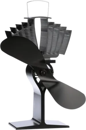 AirMax, Classic Styled, Heat Powered Wood Stove Fan, 175 CFM, 812AMXBX, Large-Sized, 9" Blade, Black