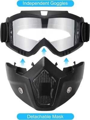 Airsoft Helmet and Mask, MICH Airsoft Helmet with Removable Full Face Mask, Suitable for Paintball, CS Games, Role-Playing and Other Outdoor Activities