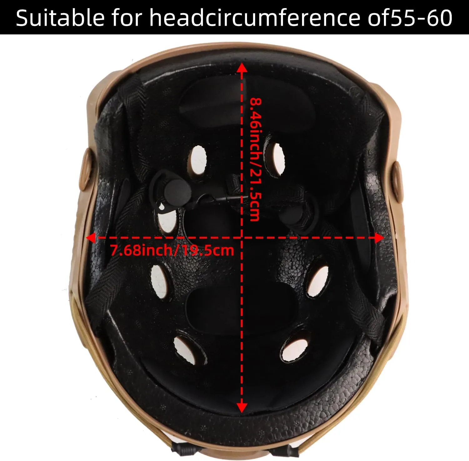 Airsoft Helmet, PJ Type Tactical Fast Helmet with Front NVG Mount and Side Rail, Paintball Military Tactical Gear with Vent Holes for Cosplay Outdoor Activities