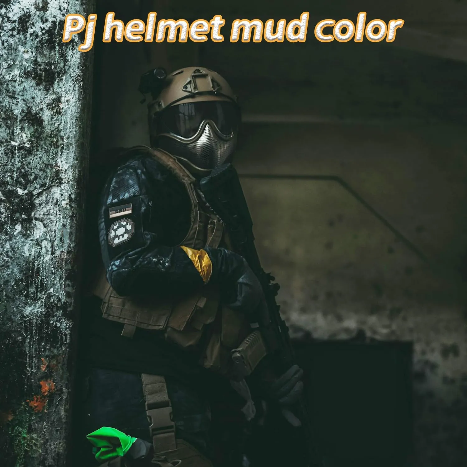 Airsoft Helmet, PJ Type Tactical Fast Helmet with Front NVG Mount and Side Rail, Paintball Military Tactical Gear with Vent Holes for Cosplay Outdoor Activities