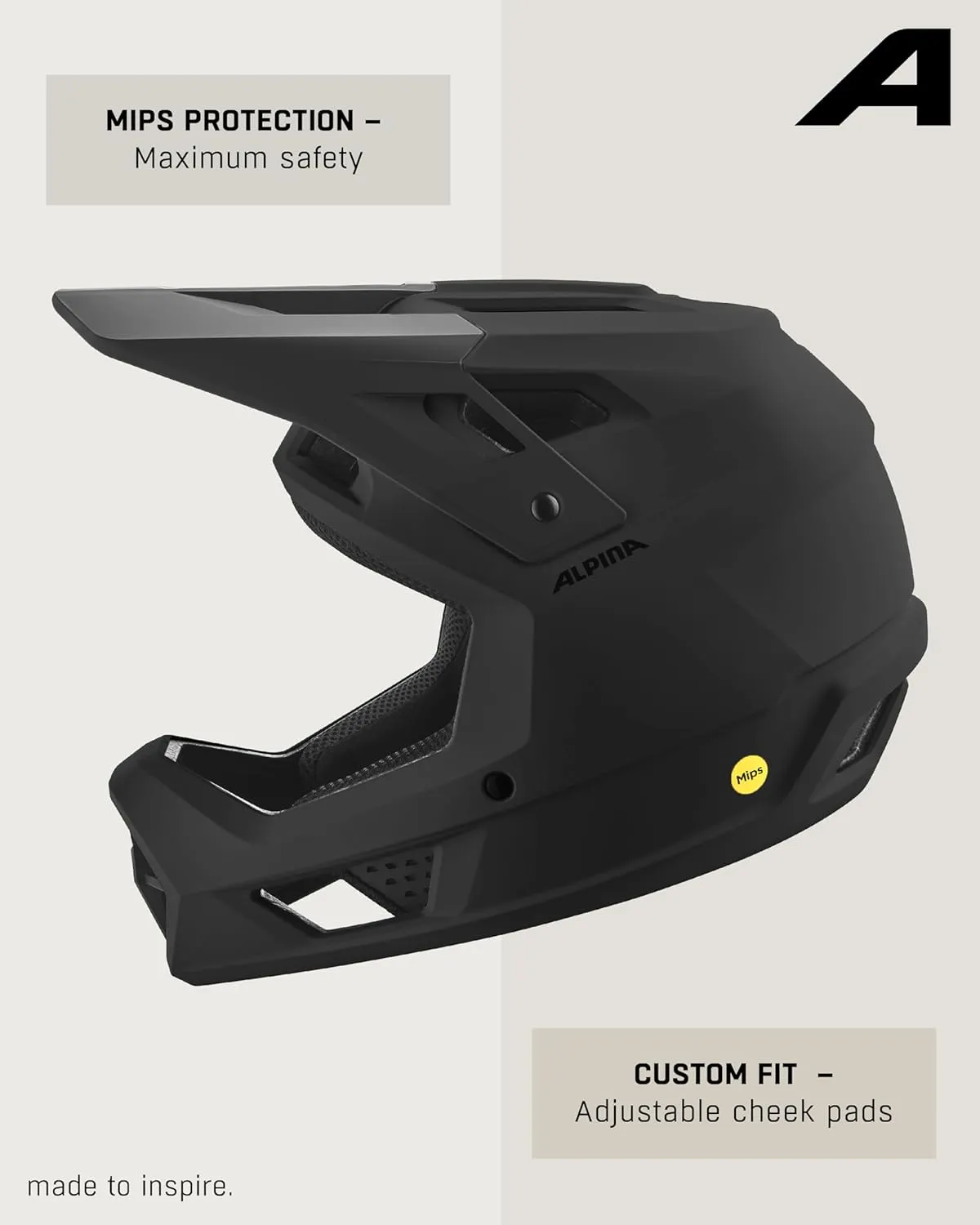 ALPINA Pikes MIPS Cycling Helmet - Lightweight Adult Full Face Downhill Mountain Bike Helmet   MIPS Technology
