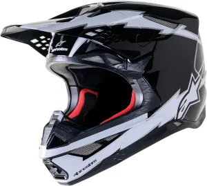 Alpinestars 8300823-1211-L: Supertech S-M10 Ampress Helmet Black/White Matt Lg