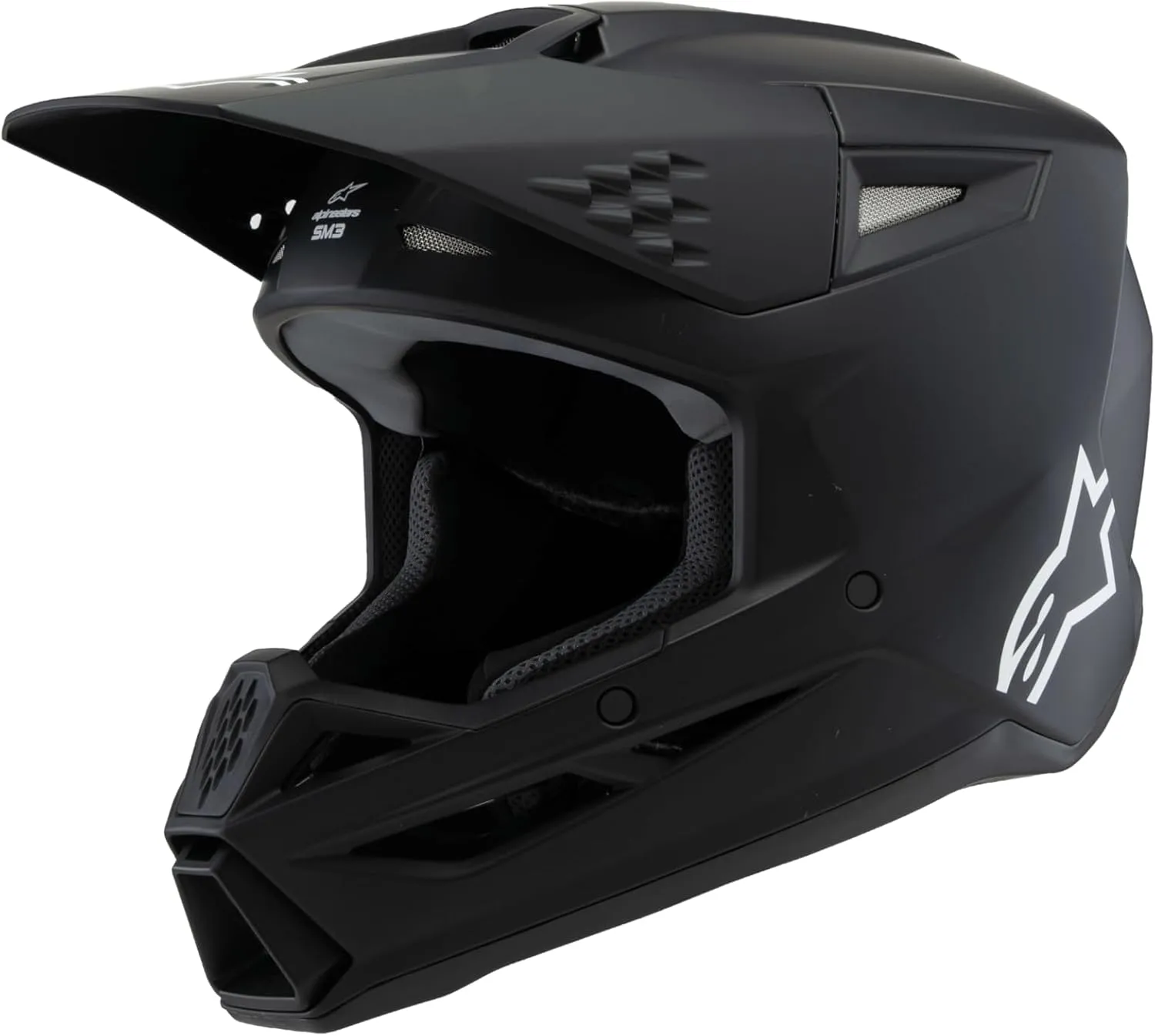 Alpinestars S-M3 Youth Moto Helmet (Black Matte, Youth Medium)