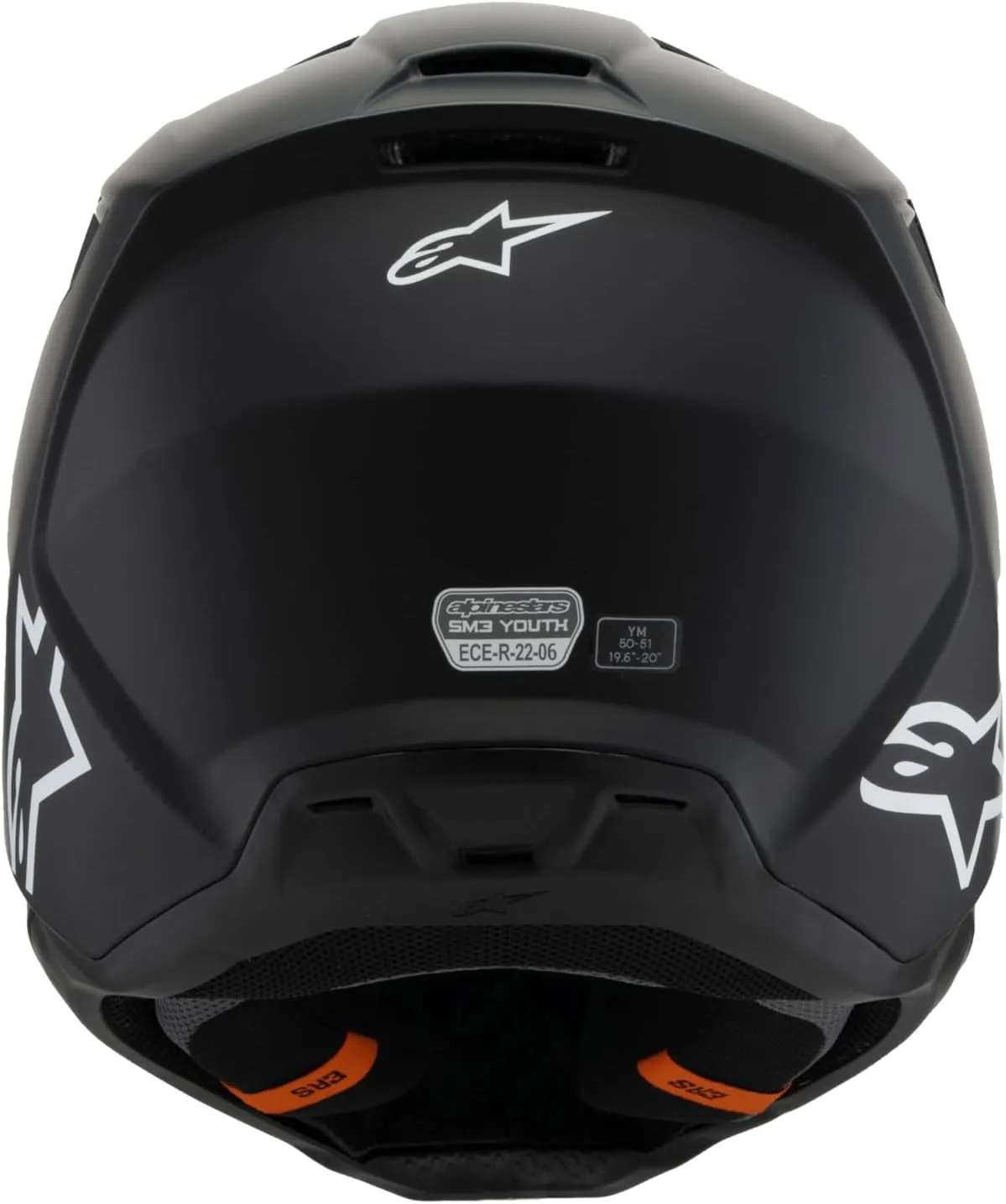 Alpinestars S-M3 Youth Moto Helmet (Black Matte, Youth Medium)
