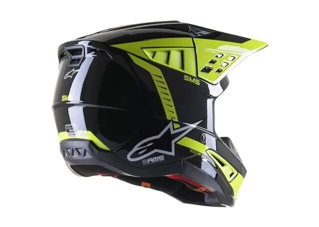 ALPINESTARS S-M5 BEAM BLACK, WHITE, GREY & FLURO HELMET