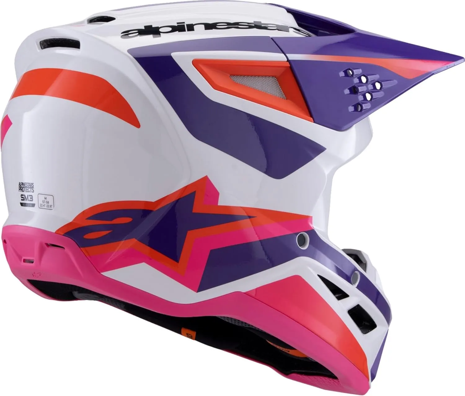 Alpinestars SM-3 Heat Helmet, ECE 22.06 & DOT Certified, Integrated Sun Visor, Advanced Ventilation, Lightweight Shell, Sport Touring Motorcycle Helmet
