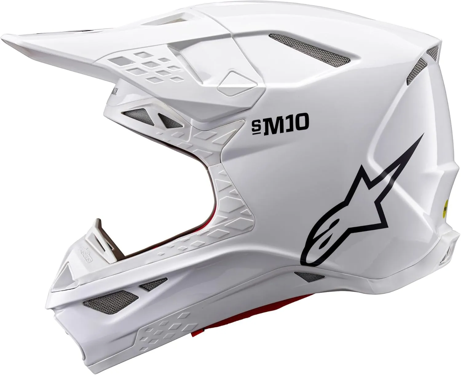 Alpinestars Supertech M10 Solid Helmet, Lightweight Carbon Shell, CE Certified, Superior Ventilation - Adult