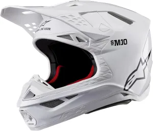 Alpinestars Supertech M10 Solid Helmet, Lightweight Carbon Shell, CE Certified, Superior Ventilation - Adult