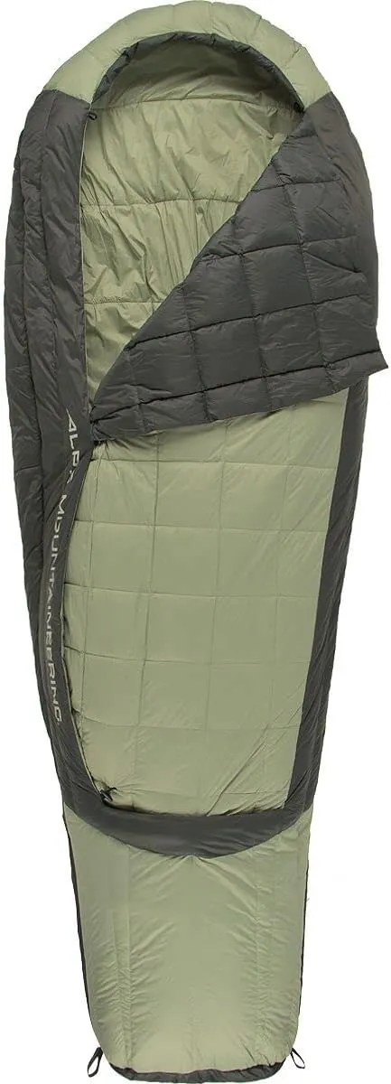 ALPS Mountaineering Dogwood   Sleeping Bag: 40F Synthetic (Light SAGE/Charcoal)