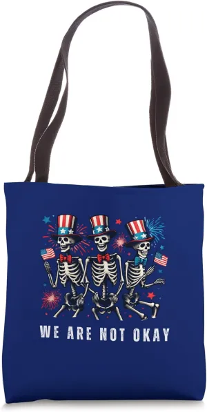 American Flag Upside Down Tote Bag