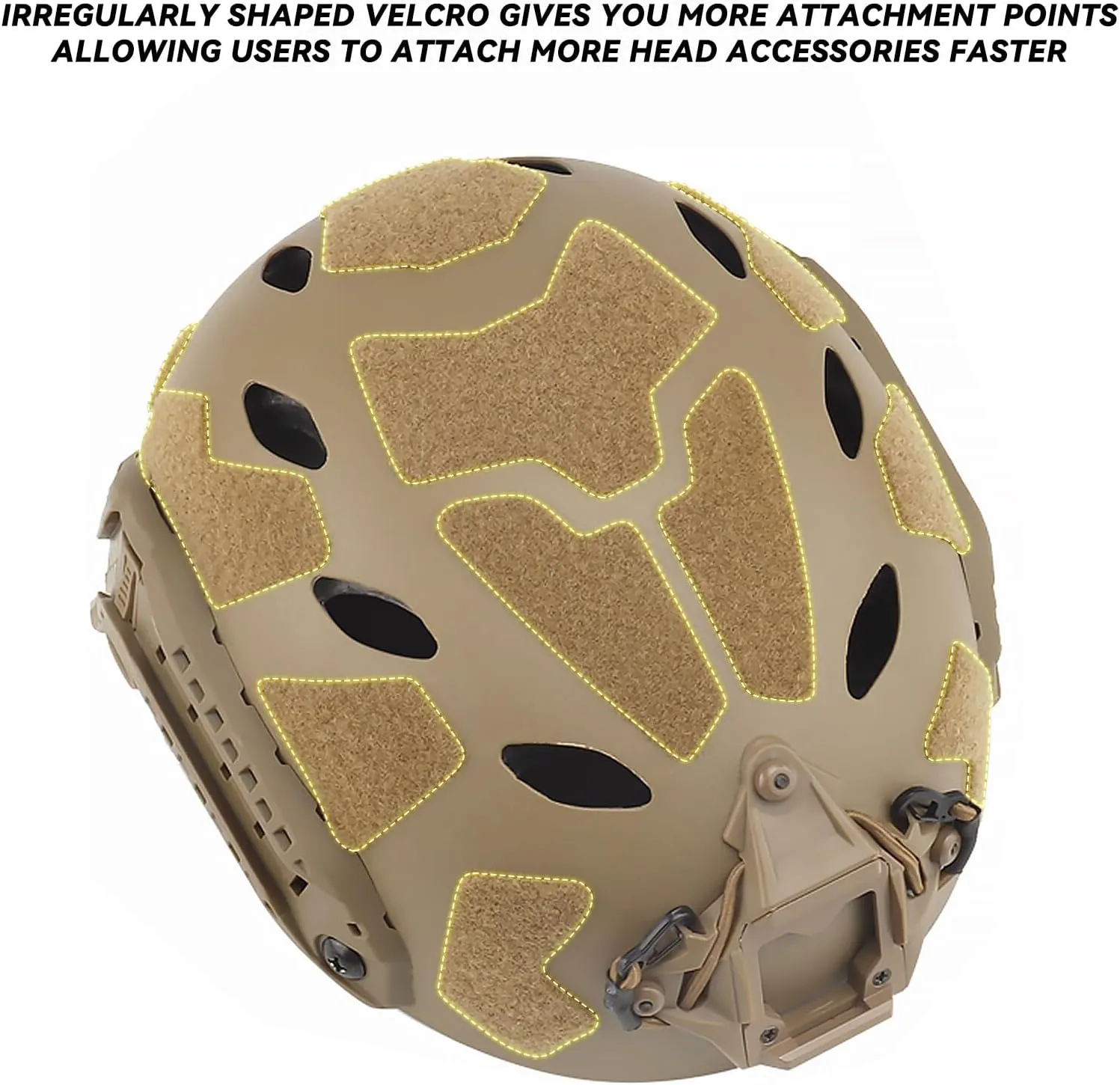 AOUTACC Lightweight Tactical Fast Helmet, Military Integrated Helmet with NVG Mount Base, Side Rails,Pre-Slotted Headset Strap for Outdoor Sports, CS