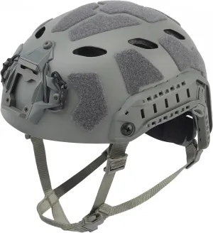 AOUTACC Lightweight Tactical Fast Helmet, Military Integrated Helmet with NVG Mount Base, Side Rails,Pre-Slotted Headset Strap for Outdoor Sports, CS