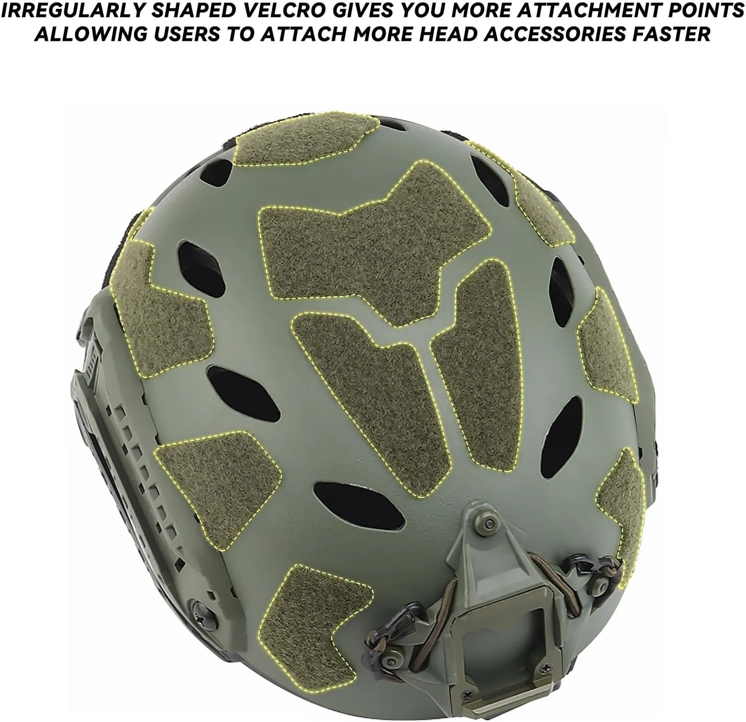 AOUTACC Lightweight Tactical Fast Helmet, Military Integrated Helmet with NVG Mount Base, Side Rails,Pre-Slotted Headset Strap for Outdoor Sports, CS