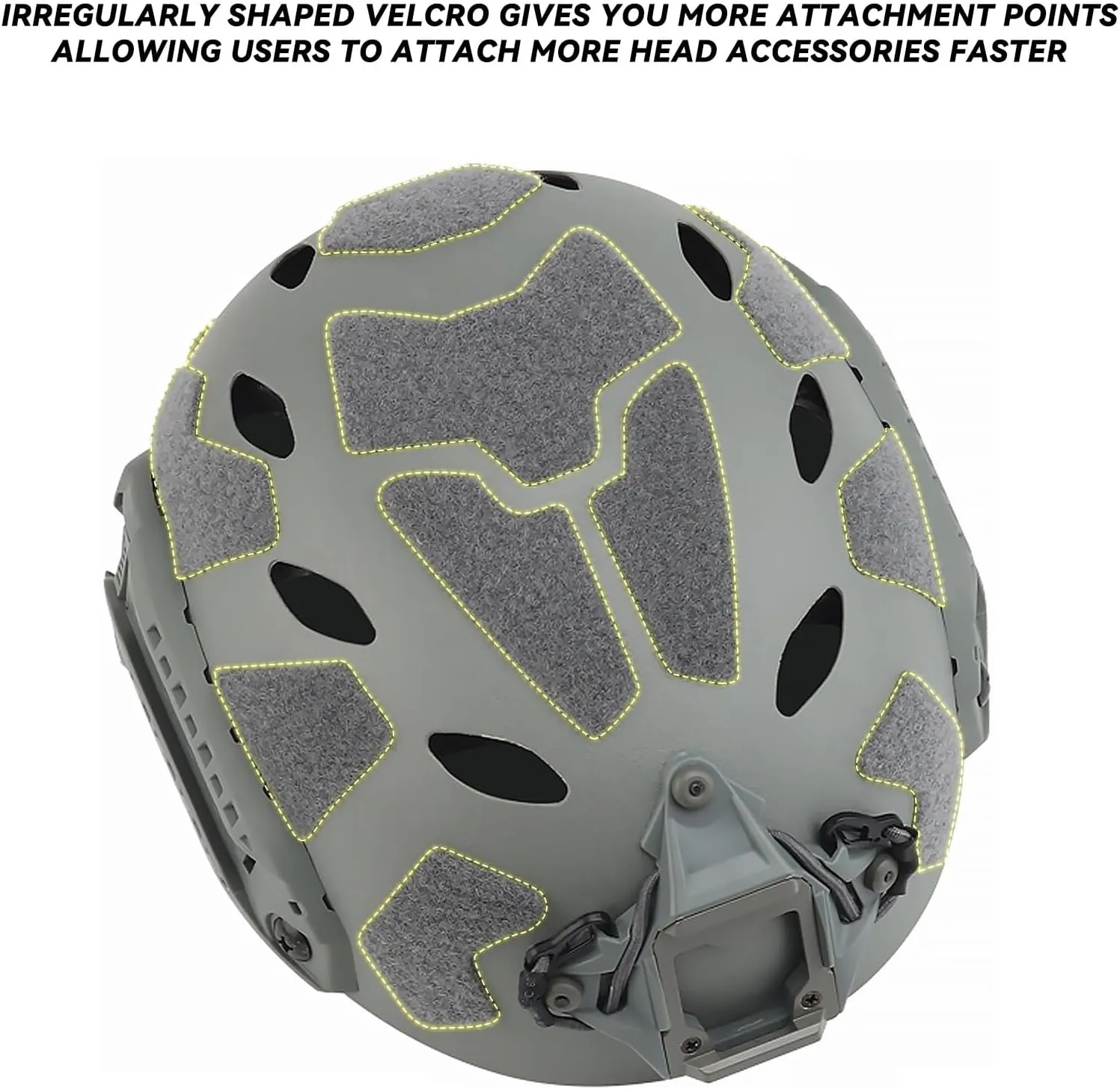 AOUTACC Lightweight Tactical Fast Helmet, Military Integrated Helmet with NVG Mount Base, Side Rails,Pre-Slotted Headset Strap for Outdoor Sports, CS
