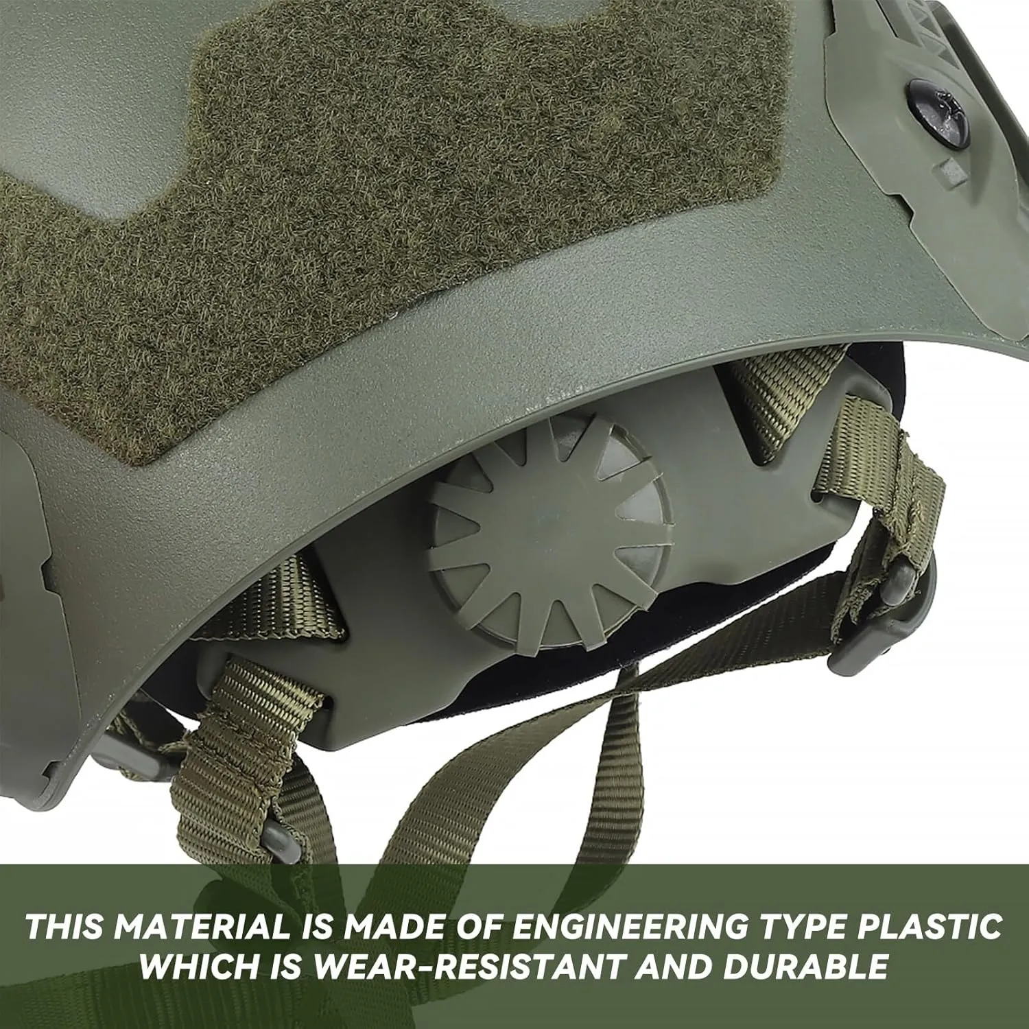 AOUTACC Lightweight Tactical Fast Helmet, Military Integrated Helmet with NVG Mount Base, Side Rails,Pre-Slotted Headset Strap for Outdoor Sports, CS