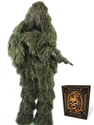 Arcturus Ghost Ghillie Suit & Ponchos for Men | Dense, Double-Stitched Design | Superior Camo Hunting Clothes for Men, Hunters, Military, Sniper Airsoft and Paintball