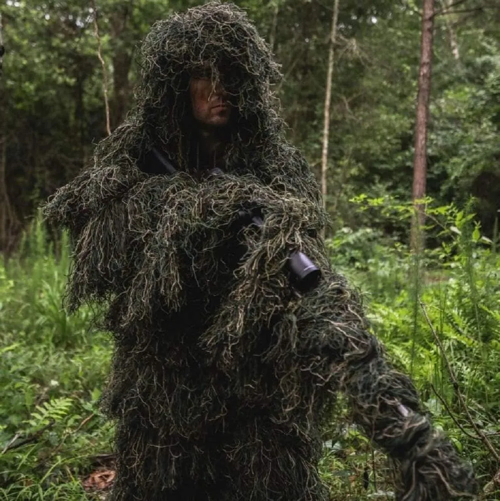 Arcturus Ghost Ghillie Suit & Ponchos for Men | Dense, Double-Stitched Design | Superior Camo Hunting Clothes for Men, Hunters, Military, Sniper Airsoft and Paintball