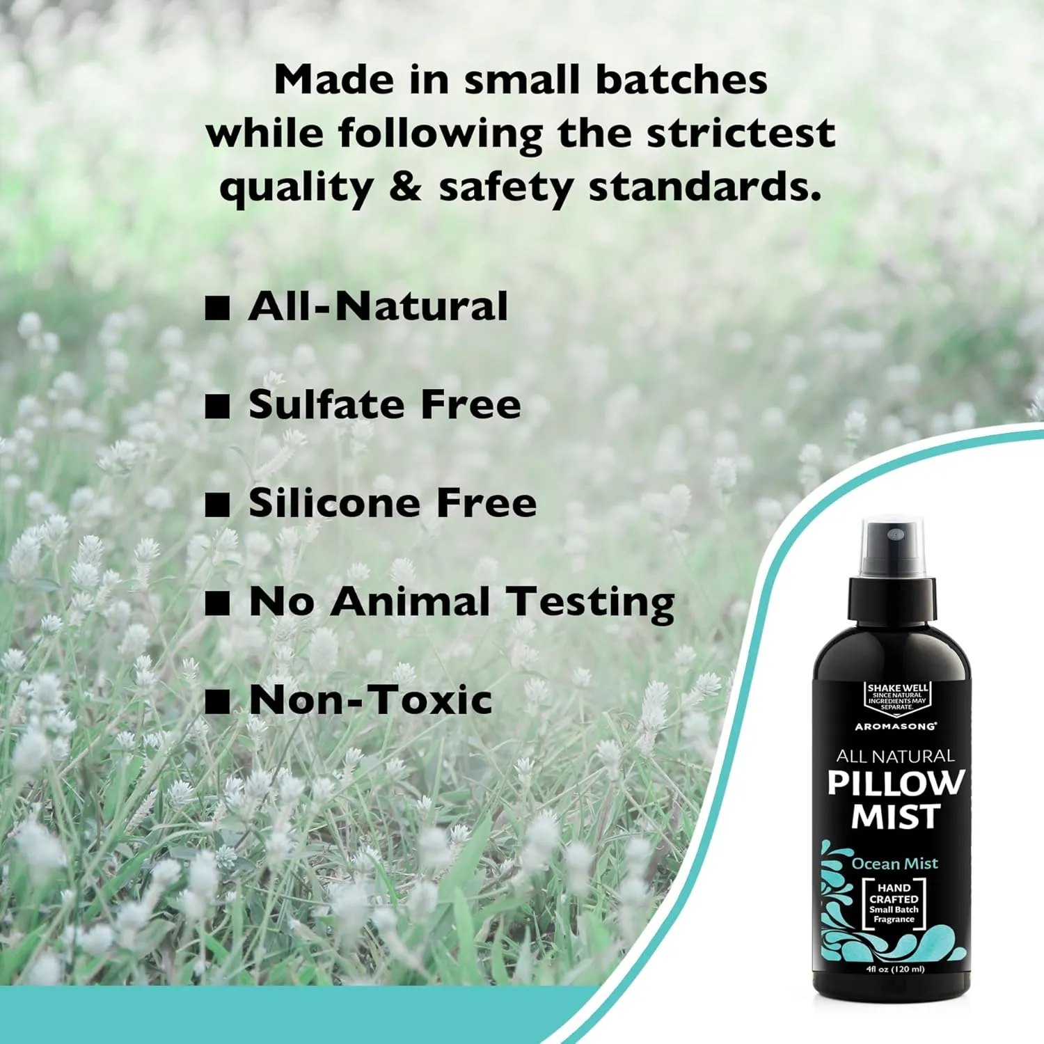 Aromasong All Natural Pillow Spray for Deep Sleep- Holiday Gift Pack of Lavender, Ocean Mist, and Eucalyptus Included - Calming Linen & Bedtime Natural Essential Oil Mist Spray for Sleeping